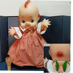 Vintage Kewpie Doll Sofubi 60cm Green Wings Showa Retro Japan Large Figure