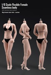 US 1:6 Pale Skin Large Bust Breast 12″ Female Seamless Flexible Figure Body Toys