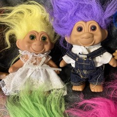 Trolls Toys Figures Russ Ace Novelty TNT 7 Pieces Treasure Vintage 1990’s Lot