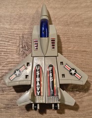 Vintage 1984 GOBOT Dynabot Motorized Military JEEP Red Charger F-15 Fighter Jet