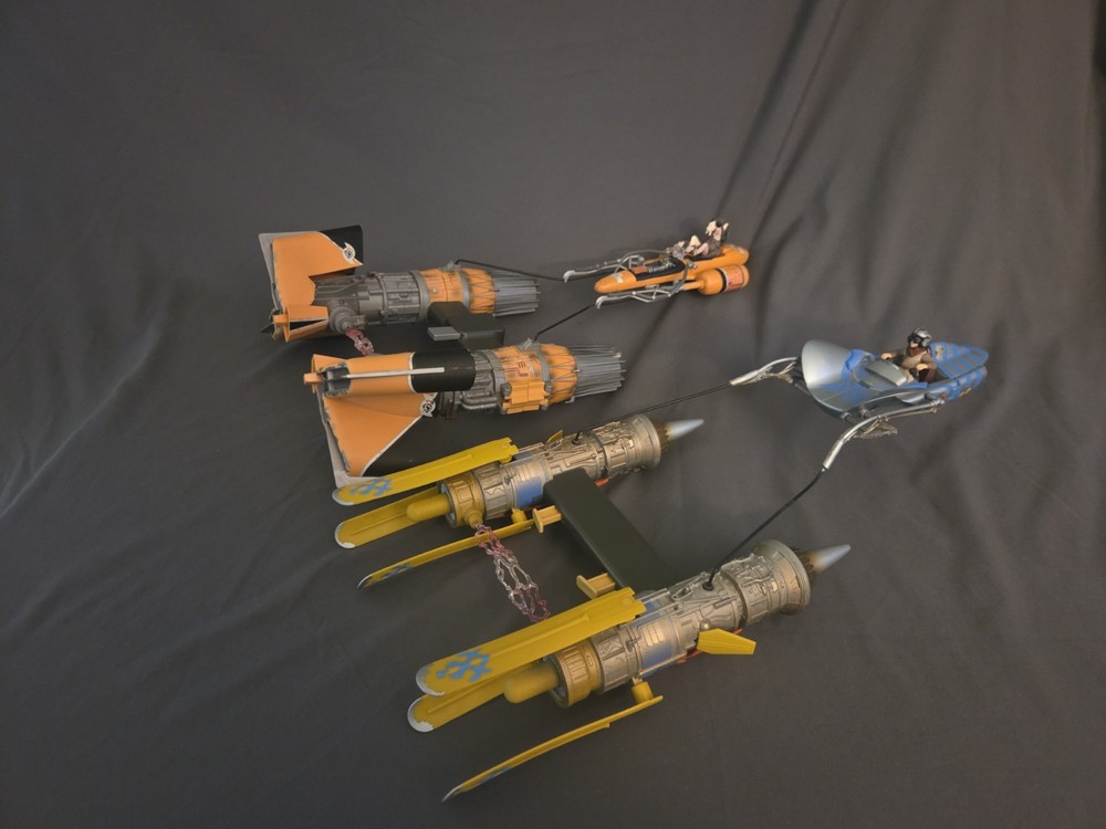 STAR WARS PODRACERS ANAKIN SKYWALKER AND SEBULBA EPISODE I 1998 HASBRO 3.75″