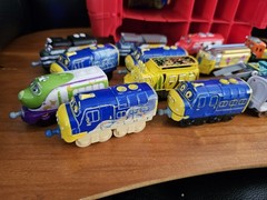 Chuggington Die-Cast Train Lot 15 & Plastic Trains Carrying Case EUC