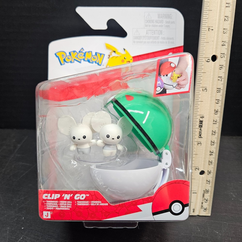 Pokemon Clip ‘N’ Go TANDEMAUS Action Figure w Friend Ball Pokeball – NEW!