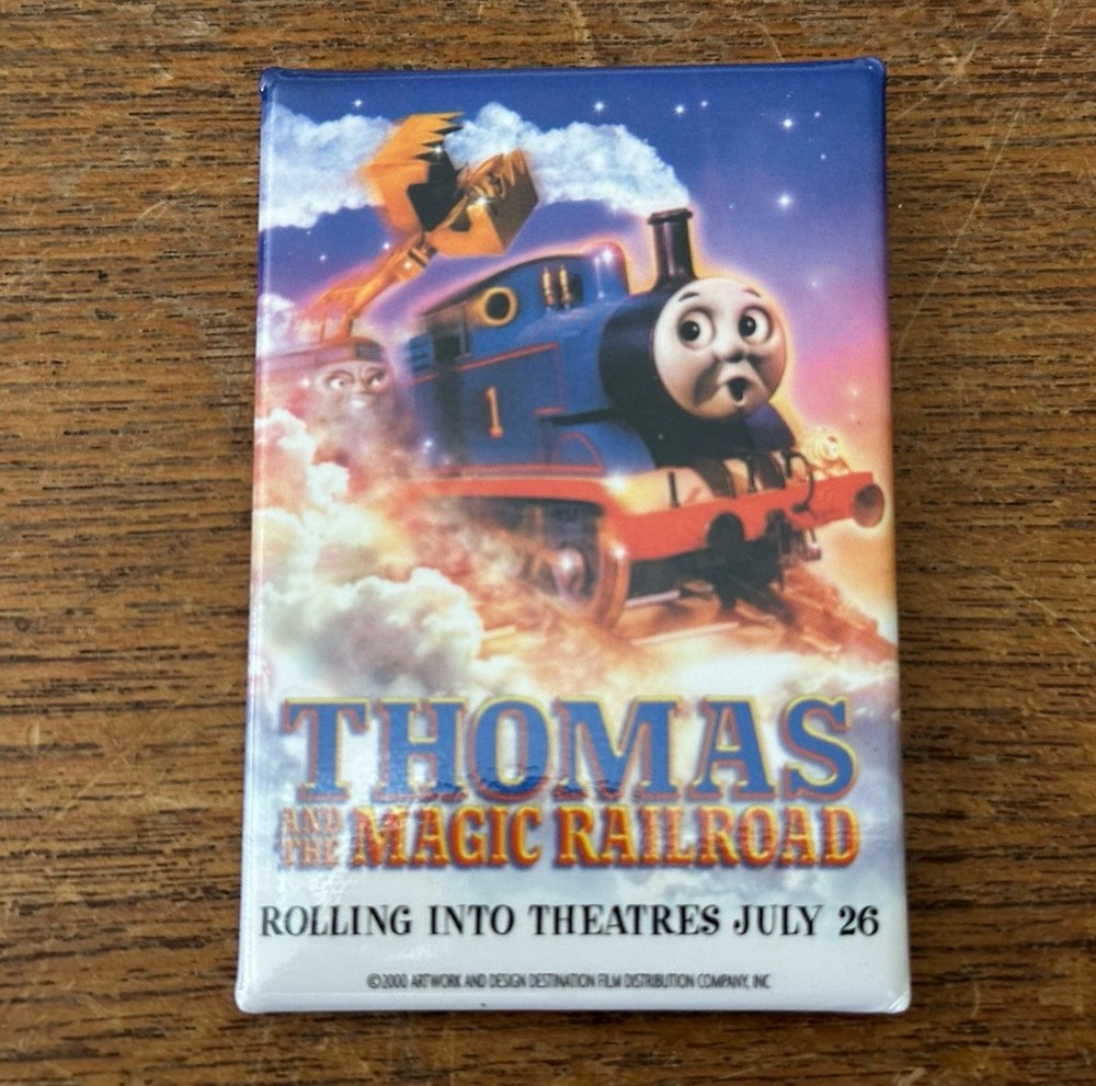 2000 Thomas the Tank Engine Magic Railroad Promotional Movie Poster Pin!