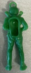 Vintage 1960’s Ray Plastics 3″ Green Paratrooper Figure No Parachute