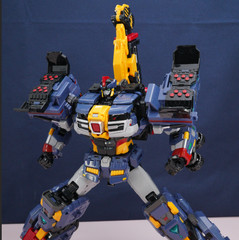 Metal Cardbot W 2 set SolidHorn and NightGriffon, Transforming Korean robot toy