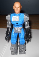 Remco Mantech Laser Tech Action Figure Vintage 1983 Blue Silver Robot Toy
