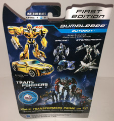 Transformers Prime Bumblebee First Edition figure sports car autobot DENT CARD