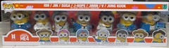 BTS x Despicable Me 4 Minions Funko Pop 7 pack figure Set
