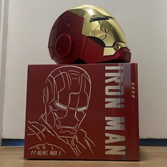 NEW AUTOKING Iron Man MK5 1:1 Helmet Wearable Voice-control Golden Mask Cosplay