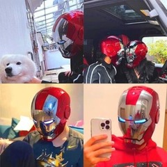 Autoking Iron Man Mask Mk5 1:1 Helmet Wearable Voice Touch Cosplay Props Jarvis