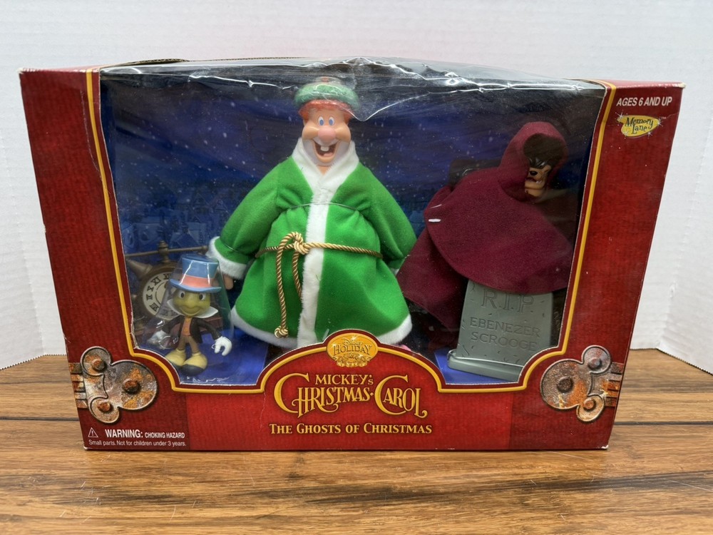 Mickey’s Christmas Carol Ghosts Action Figures 3 Pack Disney 2003 Decor RARE