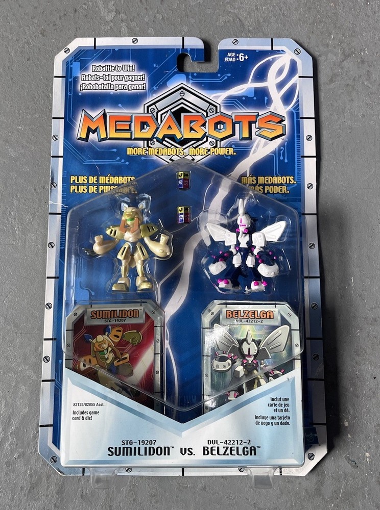 1999 Hasbro MEDABOTS Sumilidon vs. Belzelga Action Figures MOC