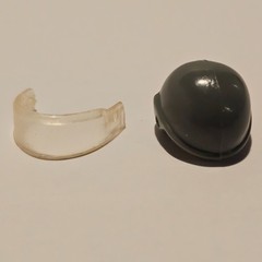 G.I. Joe 1982 1983 Hawk Short-Fuze Flash Lt Green Helmet w/ Clear Visor Original