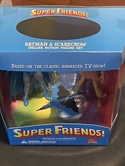 SUPER FRIENDS TV SHOW BATMAN & SCARECROW ACTION FIGURE SET DC DIRECT NEW MIB NOS