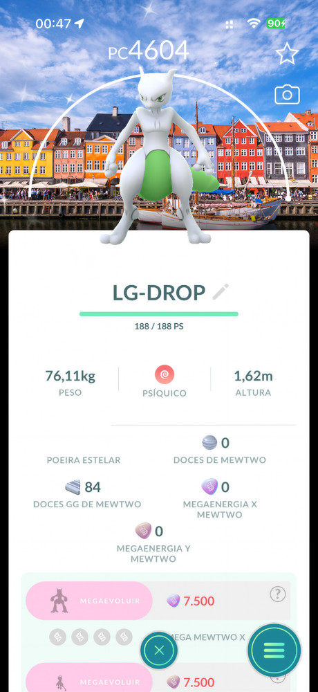 Pokemon Shiny Mewtwo Level 50 Copenhagen Background GoFest 3 Moves Trade 20k-1M