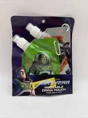 New 2 Pack Disney’s Pixar BUZZ LIGHTYEAR Reusable Drink Pouch 10oz Space Ranger