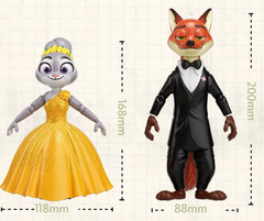 Official Disney Zootopia Nick and Judy Articulated Assembled Figure Gift