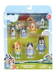 Bluey Extended Heeler Family Figure 8-pack, 2.5-3 inch Action Figures, Ages 3+