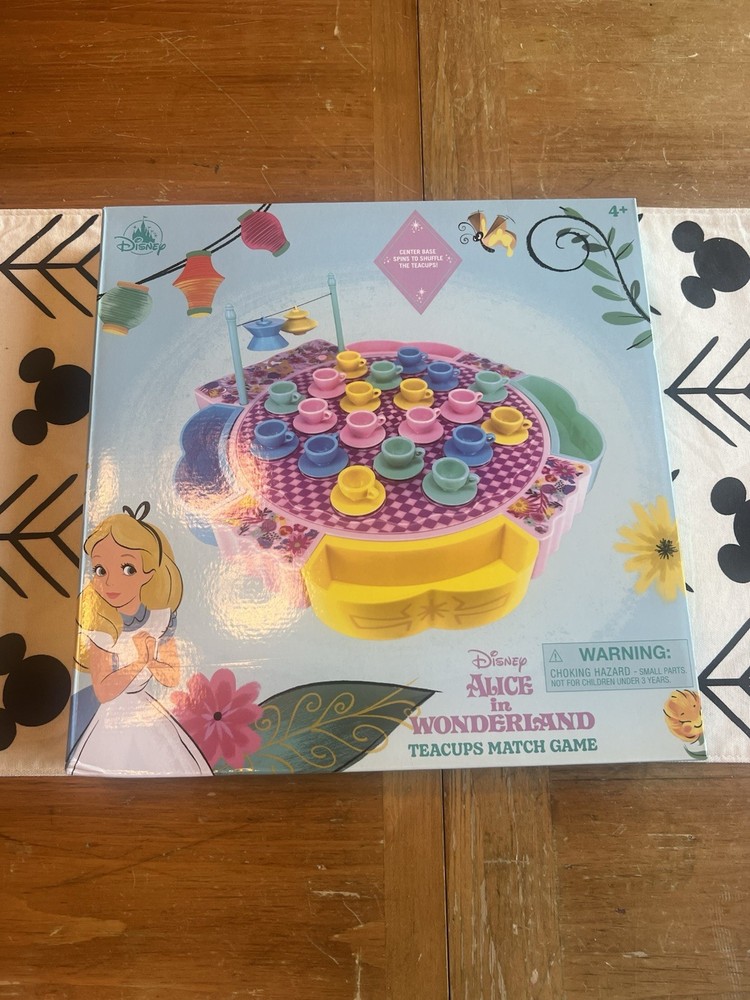Disney Parks Alice In Wonderland Teacups Match Board Game Fun Times New In Box