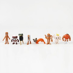 24pcs Italian Brainrot Style Action Figure Set Shark Crocodile Monkey Banana Toy