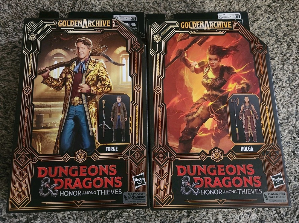 Lot Of 2 Dungeons & Dragons Action Figures Holga & Forge NEW