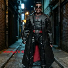 1/12 Blade Warrior Leather Long Windbreaker Coat Clothes For 6”male Figure Body