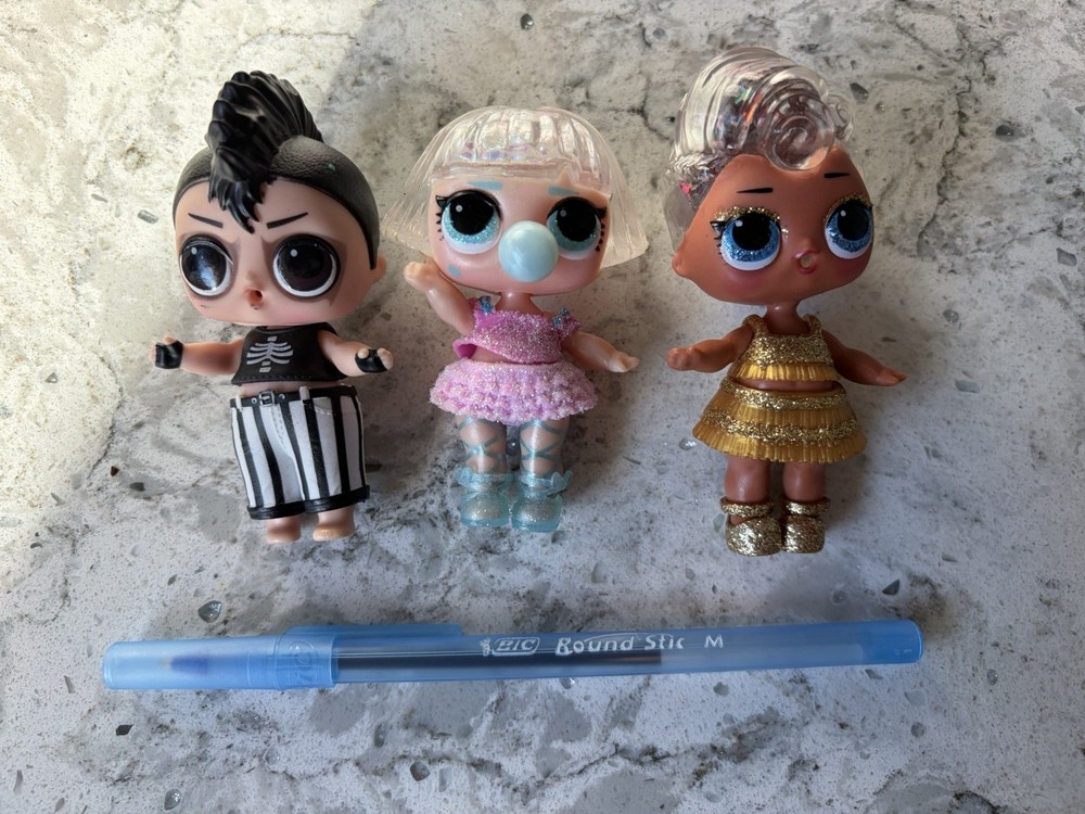 (3) L.O.L. Surprise Dolls Mini Fashion Dolls Jointed Figures With Clothes