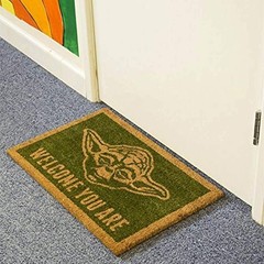 STAR WARS YODA GROGU WELCOME YOU ARE MAT OFFICIAL DOORMAT 60X40 CM COIR PVC BACK
