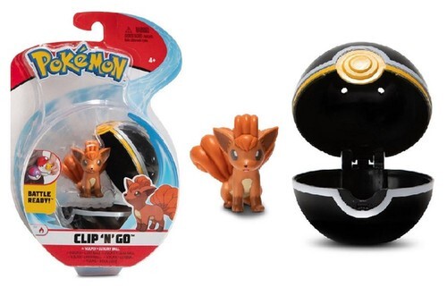 New POKEMON Clip N Go Vulpix Battle Ready Figure & Poke Ball