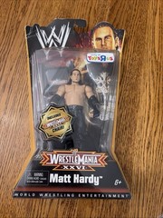 RARE Matt Hardy WWE Wrestlemania XXVI TRU Exclusive Action Figure Sticker Error
