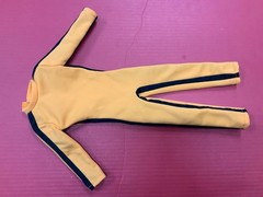Orange and black jumpsuit for action figure 15″ long