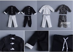 1/12 Chinese Kungfu Garments Tunic Suit Clothes Fit 6” Action Figure