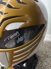Power Rangers White Ranger Helmet Signed by Jason David Frank