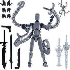 13cm Multi Joint Robot Action Figure 3D Printed Movable Model Toy Gift