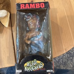 NECA HEAD KNOCKERS HANDPAINTED RAMBO BOBBLE HEAD FIGURE SYLVESTER STALLONE