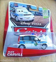 Disney PIXAR Cars ALEX CARVILL diecast 2013 WGP THEME 17/17 security van headset