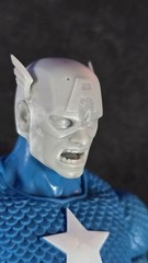 Custom 3D-printed Marvel Legends Marco Checchetto Styled Captain America Heads