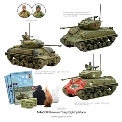 Warlord Games Bolt Action WWII M4A3E8 Sherman Easy Eight Platoon Tank 1:56 Milit