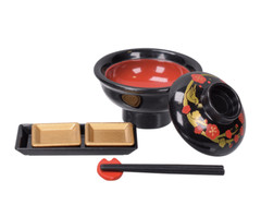 Miniature Japanese Lacquerware Plate Teapot Cup Box Bowl 1 Random Accessory