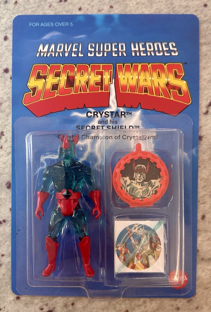 Custom “Mattel” Secret Wars CRYSTAR – THE CRYSTAL WARRIOR – MOC w Secret Shield!