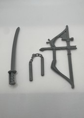 Vintage Ninjor REPRO Weapons Bow Sword Nunchucks MOTU Masters of the Universe