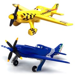 Disney Pixar Planes Model Plane NO.17 Yellow bird+No.3 Plane1:55 Kids Movie Toy~