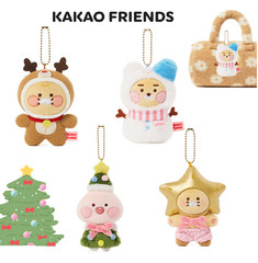 KAKAO Friends CHRISTMAS Ryan Apeach PLUSH Keyring Hanging Charm *US-dt Paid
