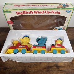 VTG Big Bird’s Wind Up Train Sesame Street Tyco Preschool Bert Cookie Monster
