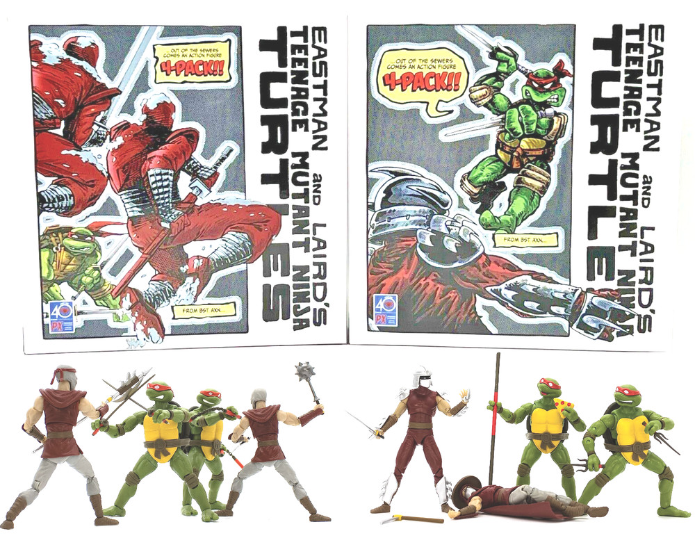 Eastman &Laird’s Teenage Mutant Ninja Turtles BST AXN Comic Action Figures 2 pck