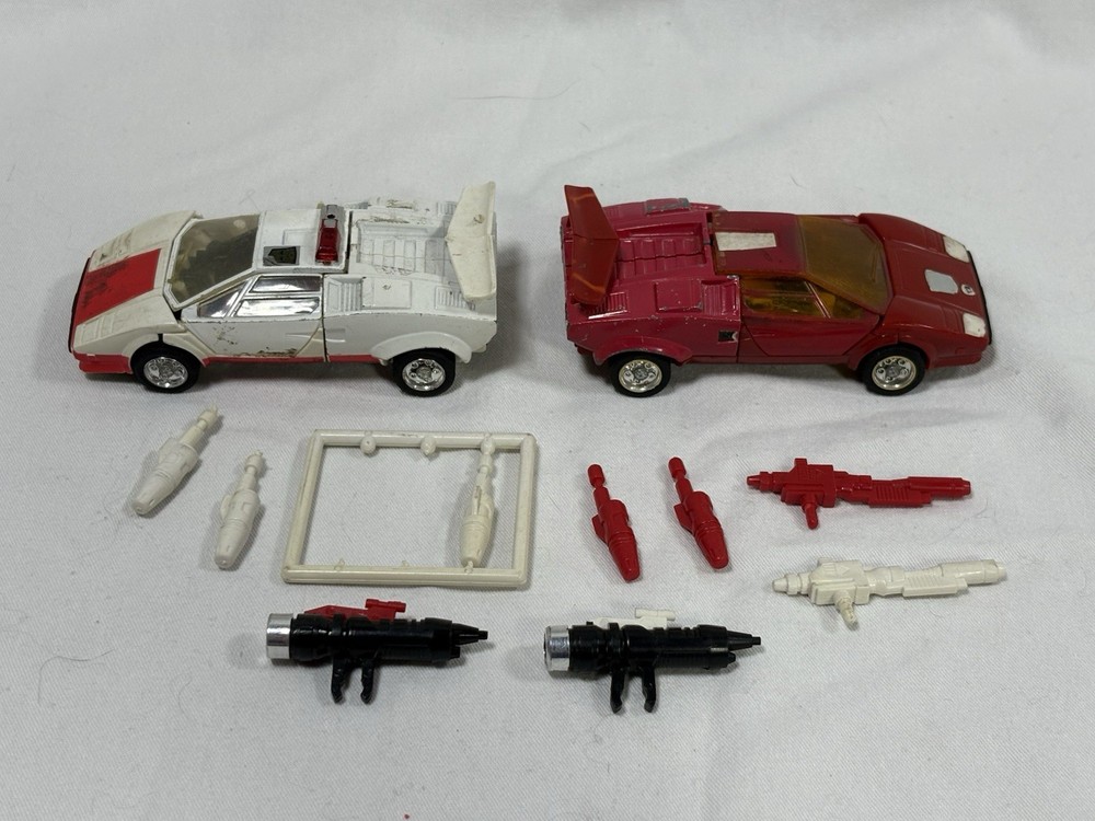 Transformers G1 Red alert And Sideswipe Accessories Lot Vintage Original
