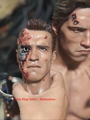 Customized The Terminator 1/3 Battle Damage Head Carving Model Collection Toys