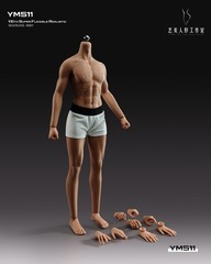 YM511 1/6 Male Standard Seamless Body Silicone Flexible Suntan 12”Action Figure
