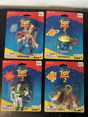 RARE: Complete Set Lot Of 4: Toy Story 2 Disney Pixar Keychain Figures